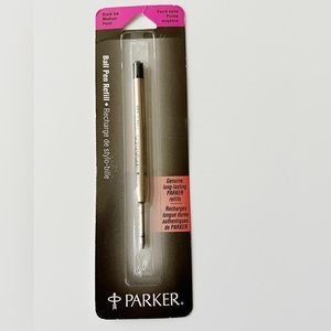 Vtg OEM Parker Ball Pen Refill Ink Black Medium 30316 Refill Per Blister Card